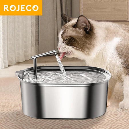 Fontaine à eau en acier inoxydable - 3,2L pour petit chien et chat