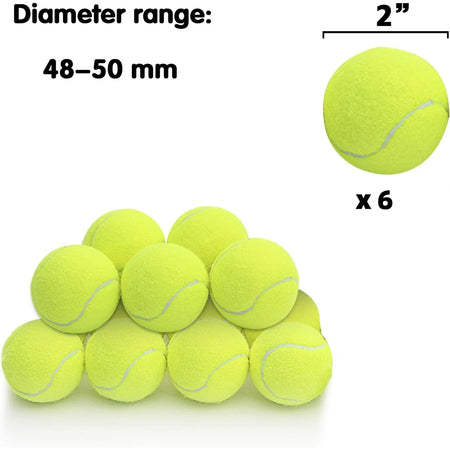 Lot de 6 ou 12 balles de tennis de 5 cm pour lanceur automatique