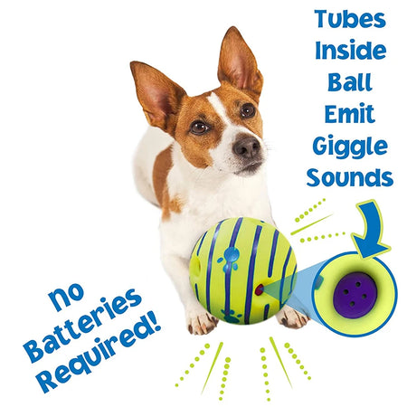 Pet Chew Ball for Cats and Dogs - No Battery, Self-Activated Squeaky Toy for Fun & Training - Perfect for Teeth Cleaning