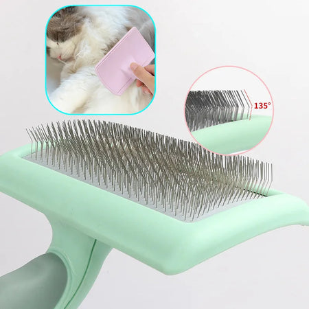 Brosse en acier inoxydable pour chien et chat